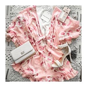 Hello Molly - Bloomed Flower Romper Pink - XS